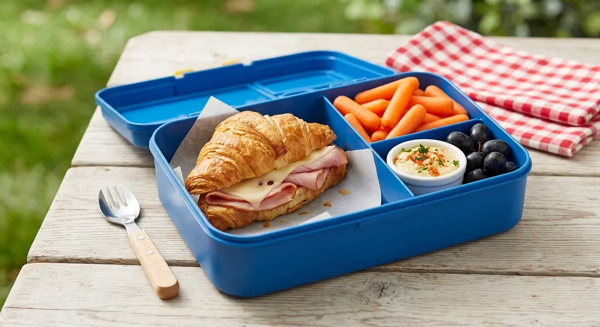 Ham and Cheese Croissant + Baby Carrots Lunchbox